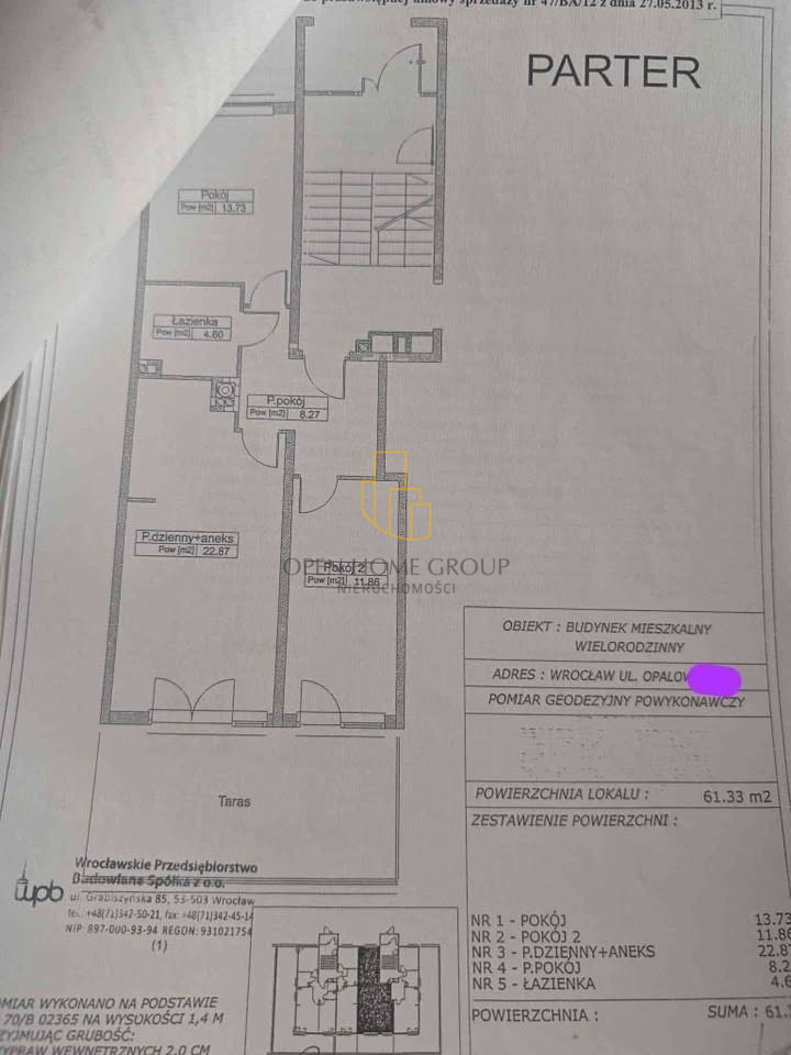 Mieszkanie Sprzedaż Wrocław Opalowa 7